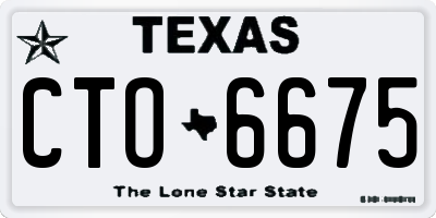 TX license plate CTO6675