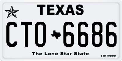 TX license plate CTO6686