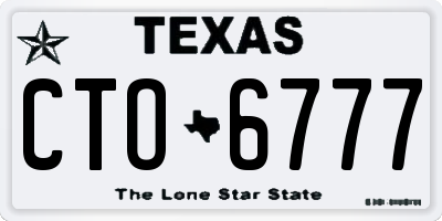 TX license plate CTO6777
