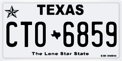 TX license plate CTO6859