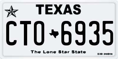TX license plate CTO6935