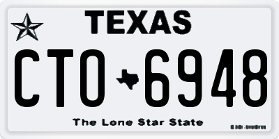 TX license plate CTO6948