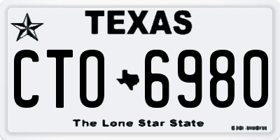TX license plate CTO6980