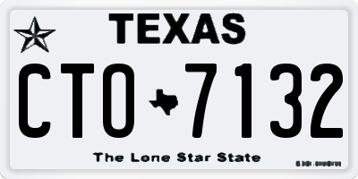 TX license plate CTO7132