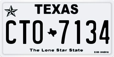 TX license plate CTO7134