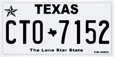 TX license plate CTO7152