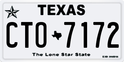 TX license plate CTO7172