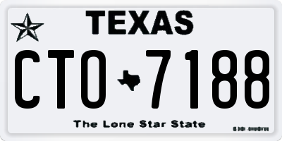 TX license plate CTO7188
