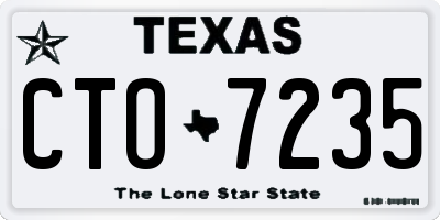 TX license plate CTO7235