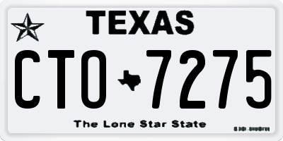 TX license plate CTO7275