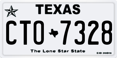 TX license plate CTO7328