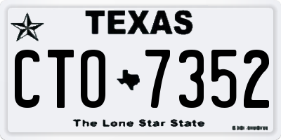 TX license plate CTO7352