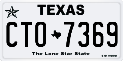 TX license plate CTO7369