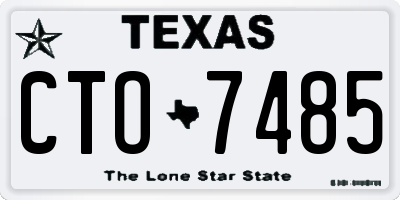 TX license plate CTO7485