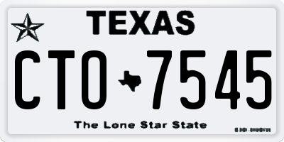 TX license plate CTO7545