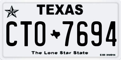 TX license plate CTO7694