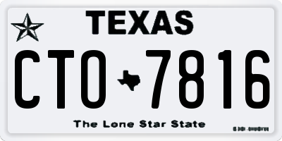 TX license plate CTO7816