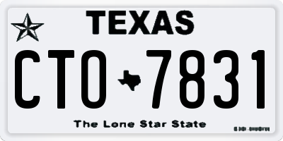 TX license plate CTO7831