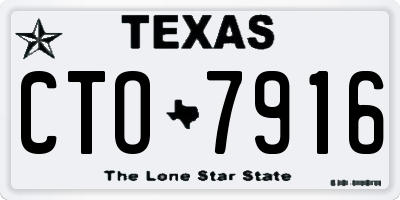 TX license plate CTO7916