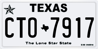 TX license plate CTO7917