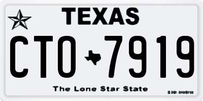 TX license plate CTO7919