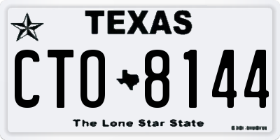 TX license plate CTO8144