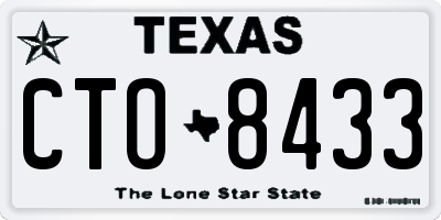 TX license plate CTO8433