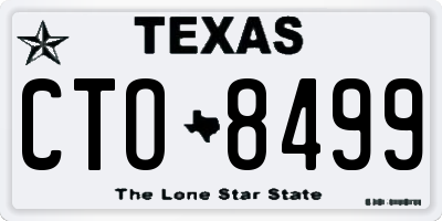 TX license plate CTO8499