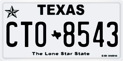 TX license plate CTO8543