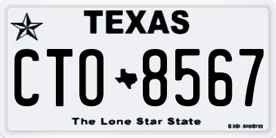 TX license plate CTO8567