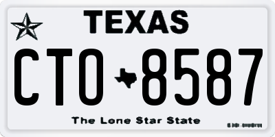 TX license plate CTO8587
