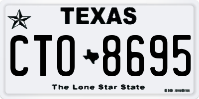 TX license plate CTO8695