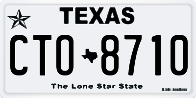 TX license plate CTO8710