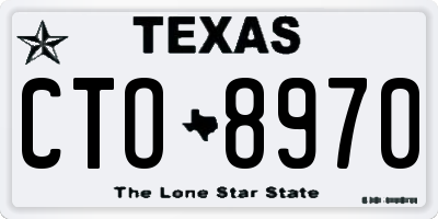 TX license plate CTO8970