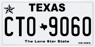 TX license plate CTO9060