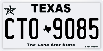 TX license plate CTO9085