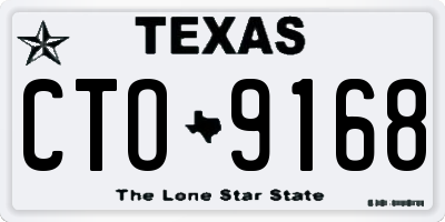 TX license plate CTO9168