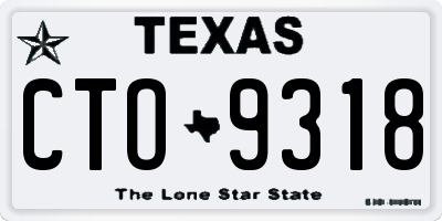 TX license plate CTO9318