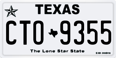 TX license plate CTO9355