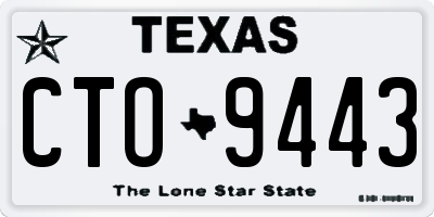 TX license plate CTO9443