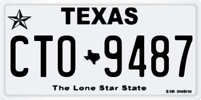 TX license plate CTO9487