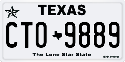 TX license plate CTO9889