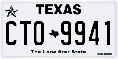 TX license plate CTO9941