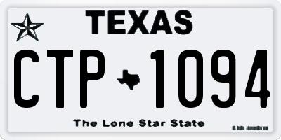 TX license plate CTP1094