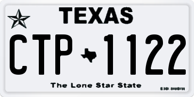 TX license plate CTP1122