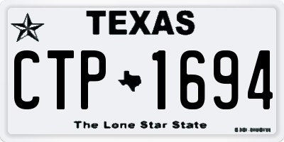 TX license plate CTP1694