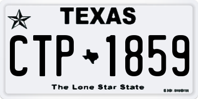 TX license plate CTP1859