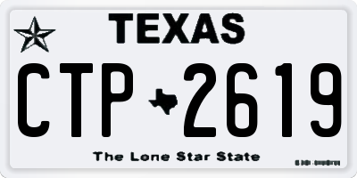 TX license plate CTP2619