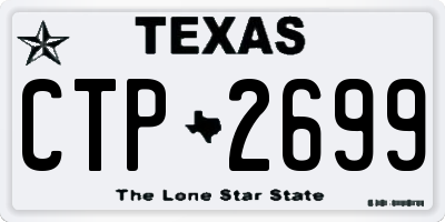TX license plate CTP2699