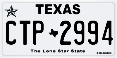 TX license plate CTP2994